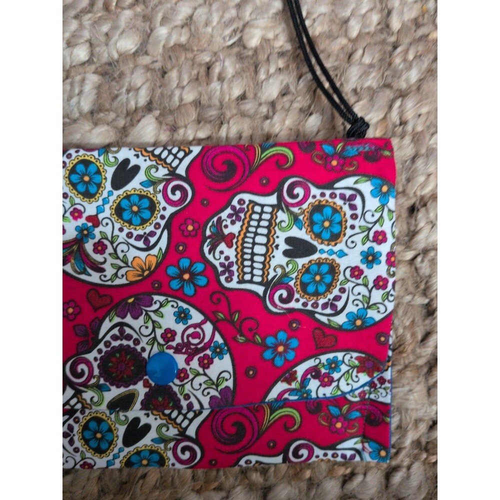Witchy Skull Purse Crossbody Phone Lightweight Colorful Light Weight Handmade - Picture 3 of 6